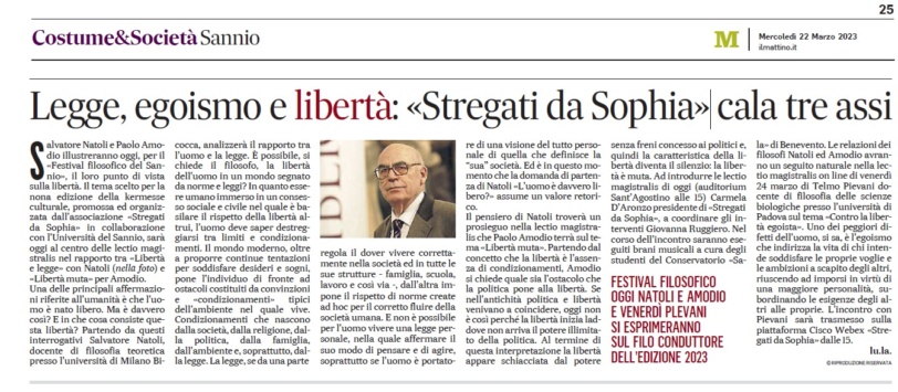 Legge, egoismo e libertà: «Stregati da Sophia» cala tre assi