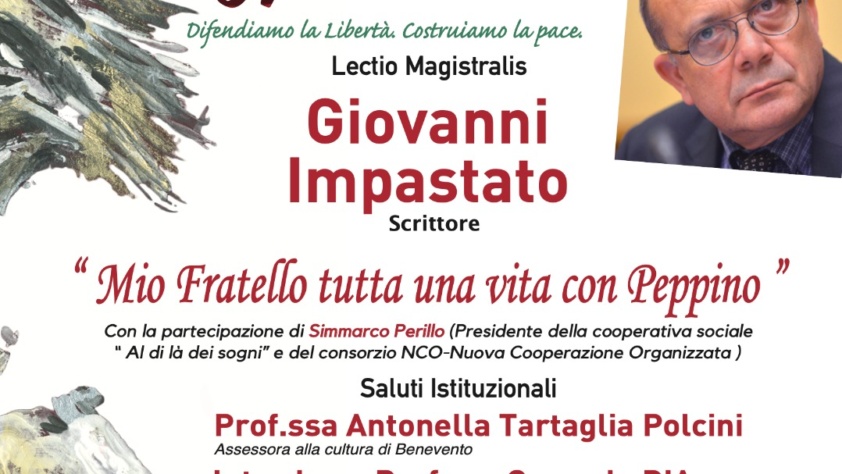 ‘Un Paese senza memoria non può avere futuro’: Giovanni Impastato ricorda il fratello Peppino a Benevento