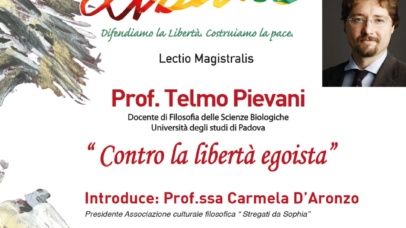 “Contro la libertà egoista “. Ospite del festival Filosofico il Prof. Telmo Pievani