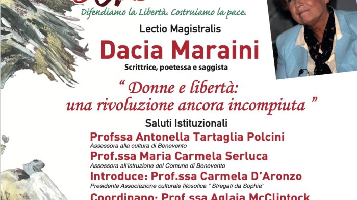 Festival filosofico del Sannio: lectio magistralis di Dacia Maraini